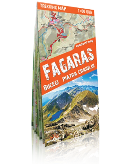 Cartographia-Munții Făgăraș, Munţii Bucegi, Munţii Piatra Craiului harta treking-9788361155751