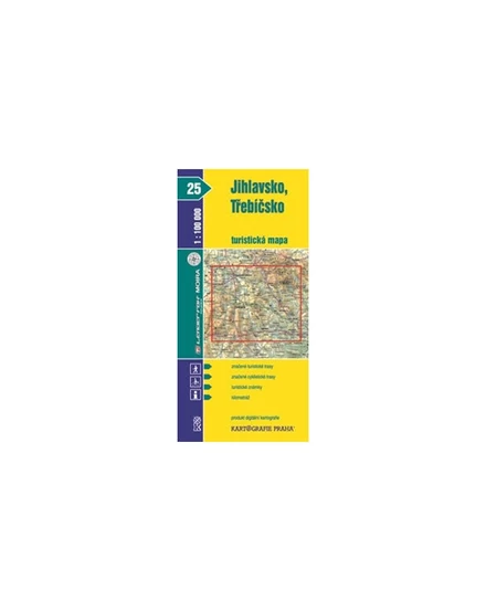 Cartographia-TM 25 Harta turistică Jihlavsko, Trebicsko 9788070117668