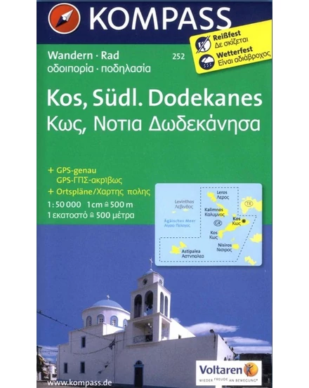 Cartographia-K 252 Kos, Dodikániszos Sud harta turistică-9783850269032