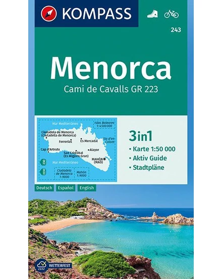 Cartographia-K 243 Menorca harta turistică-9783990443828