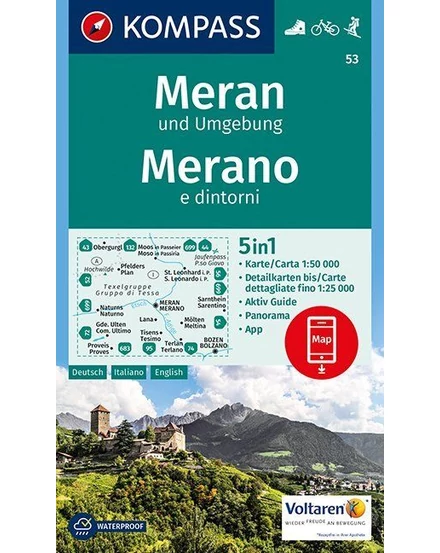 Cartographia-K 53 Merano harta turistică-9783990442760