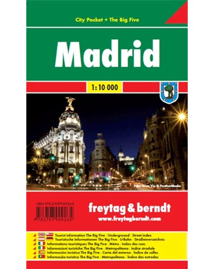 Cartographia-Madrid City Pocket harta orașului (Freytag)-9783707909265