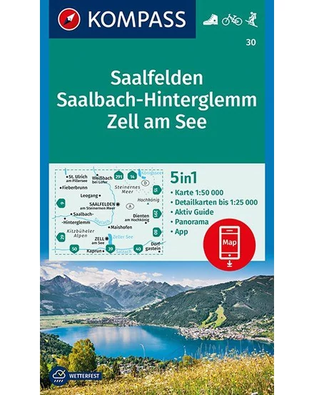 Cartographia-K 30 Saalfelden, Saalbach - Hinterglemm, Zell am See harta turistică-9783990444054