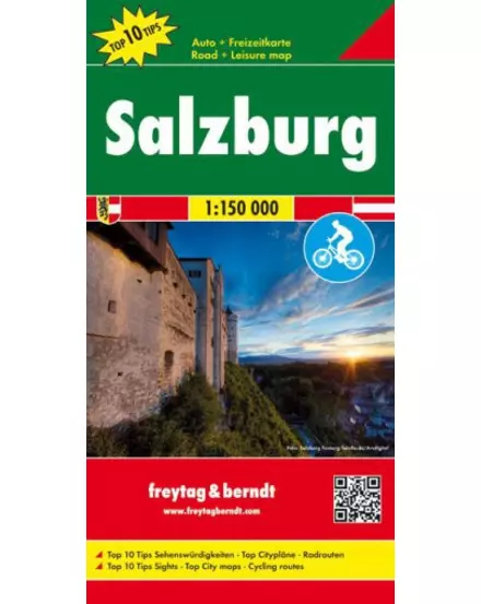 Cartographia-Salzburg și împrejurimi harta  -  cu trasee de ciclism (Freytag)-9783707915266