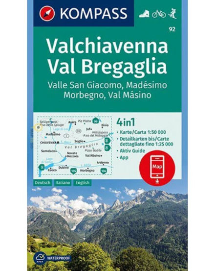 Cartographia-K 92  Valchiavenna - Val Bregaglia harta turistică-9783990444344