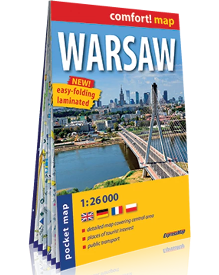 Cartographia-Varşovia Pocket harta Comfort (laminat)-9788380464179