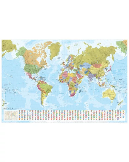 Cartographia-Harta lumii politică, laminat (germană) - 9783829719971