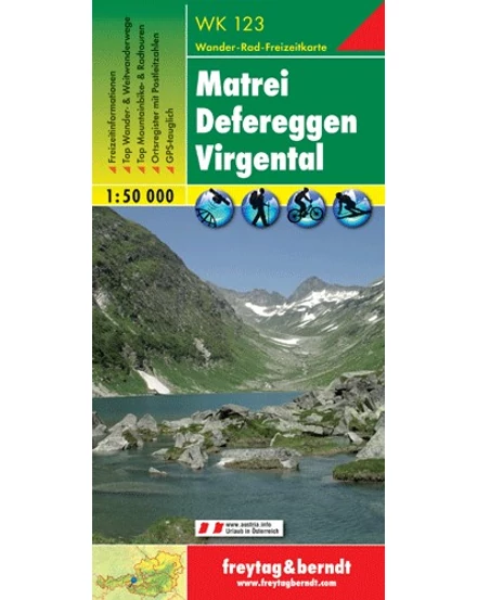 Cartographia-WK123 Matrei-Virgental turistatérkép harta turistică-9783850847148