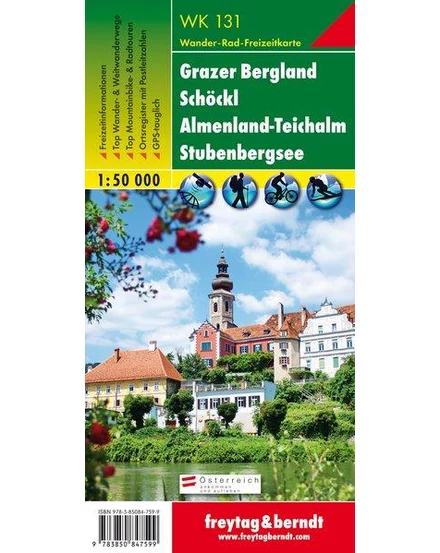 Cartographia-WK131 Grazer Bergland - Schöckl - Almenland - Teichalm - Stubenbergsee harta turistică  (Freytag)-9783850847599