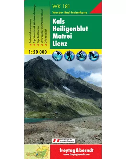 Cartographia-WK181 Kals - Heiligenblut - Matrei - Lienz harta turistică (Freytag)-9783850847186