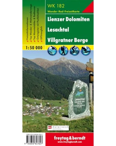 Cartographia-WK182 Lienzer Dolomiten - Lesachtal - Villgratner Berge harta turistică (Freytag)-9783850847827