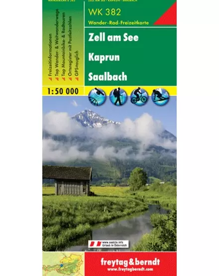 Cartographia - WK 382 Zell am See - Kaprun - Saalbach harta turistică