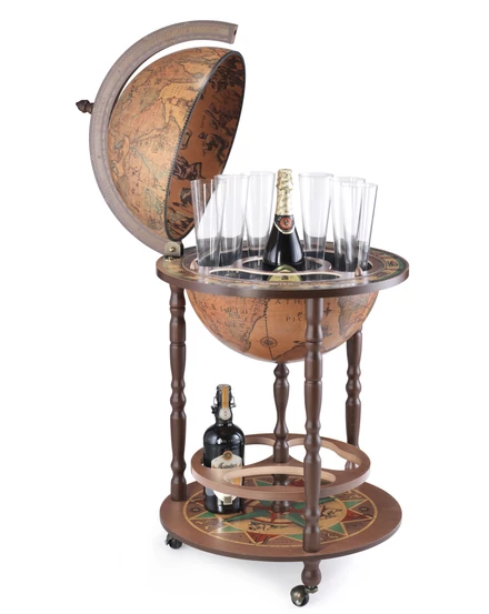 Cartographia - Glob pamantesc Bar Zoffoli GIUNONE Clasic, 40 cm, antic