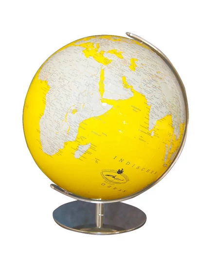 Cartographia - Glob cu cristale Swarovski - iluminat cu contur galben, 34 cm - ARTLINE YELLOW - 9783955243197