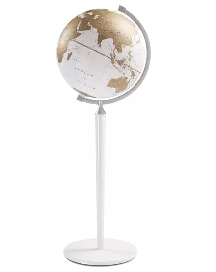 Cartographia - Glob pamantesc Zoffoli VASCO DE GAMA (all white), 40 cm