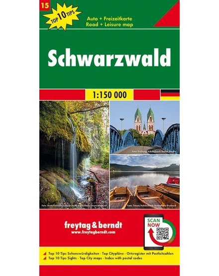 Cartographia - Germania Pădurea Neagră harta, 1:150 000 (GDR 15) - 9783707918151
