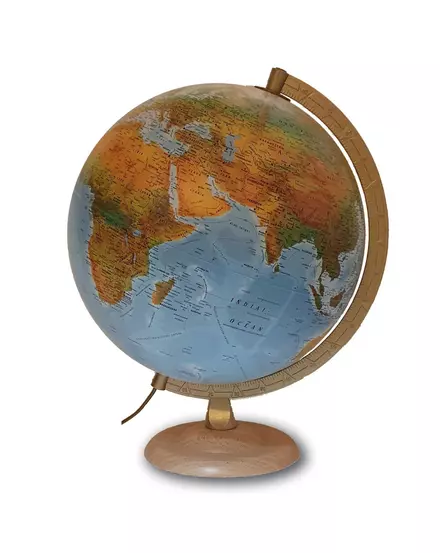 Cartographia-Glob pamantesc, 30 cm - iluminat, duo, talpa din lemn - limba maghiara - 5708017002875