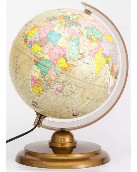 Cartographia-Glob pământesc, 25 cm - iluminat, antic, talpa din plastic - 5997846300058