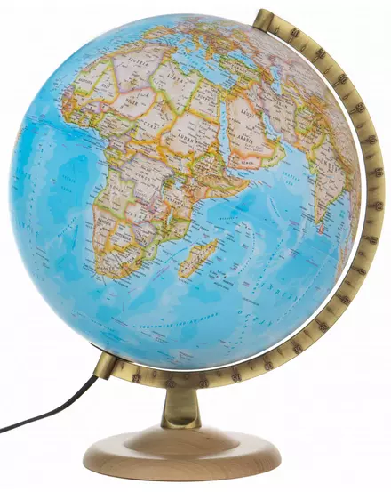 Cartographia-Glob pământesc National Geographic, 30 cm - iluminat, politic, talpa din lemn-8007239970328