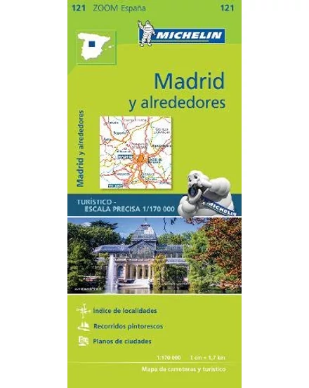 Cartographia-Madrid si imrejurimi Zoom Espana (Michelin - 0121)-9782067219595