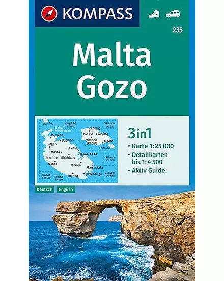 Cartographia-K 235 Malta si Gozo harta turistică-9783990446416