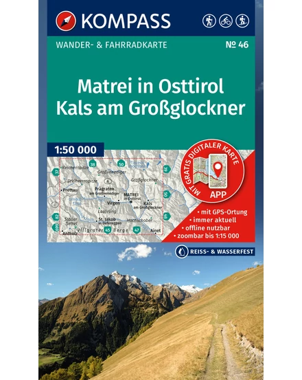 Cartographia-K 46 Matrei (in Tirol Est), Kals am Grossglockner harta turistică-9783991542742