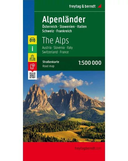 Cartographia-Țările alpine harta (Freytag)-9783707904253