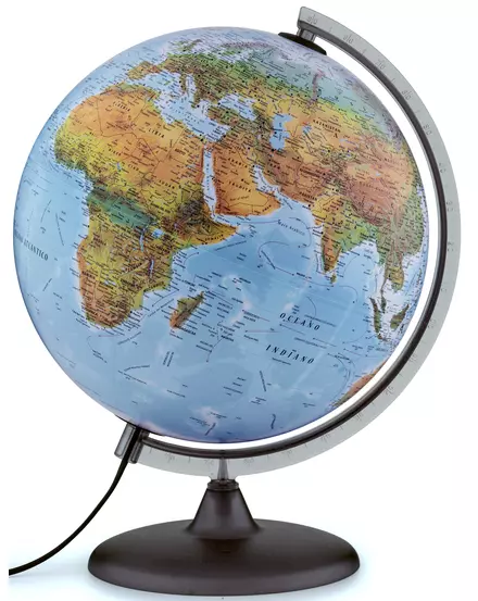 Cartographia-Glob pământesc, 30 cm iluminat cu talpa din plastic, duo, limba engleză - 8007239013063