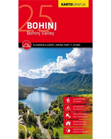 Cartographia - Bohinj harta turistică - 3830048524322