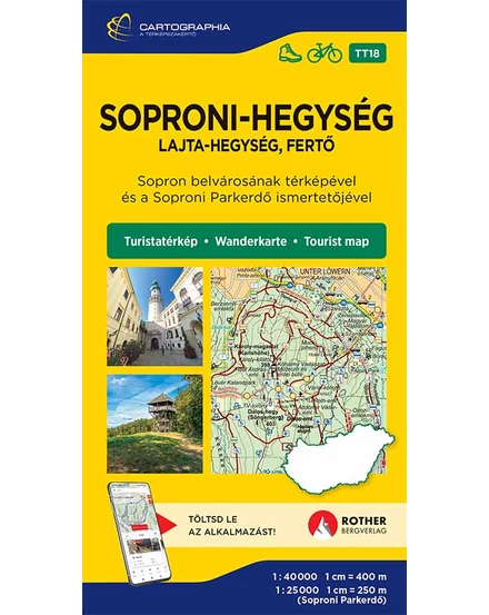 Munţii Sopron harta turistică [18]-Cartographia-9789633538517