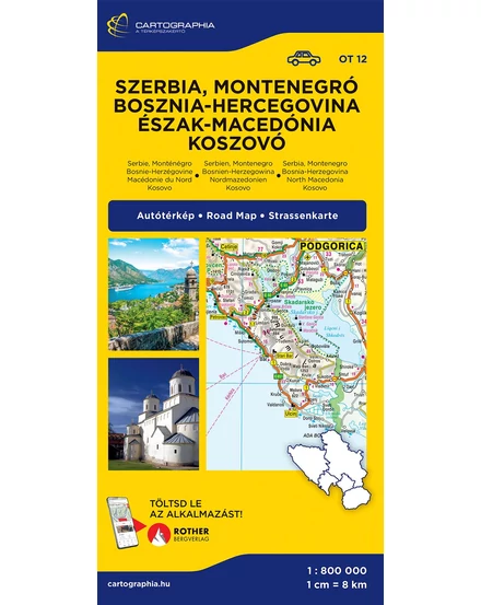 Cartographia-Hartă a Serbiei, Muntenegrului și Bosniei și Herțegovinei [OT03]-9789633539996