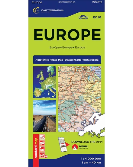 Cartographia-Europa harta Comfort (laminată)-9789633525722
