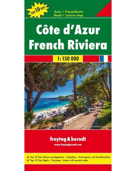 Cartographia-Cote d'Azur harta (Freytag)-9783707901726