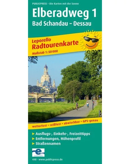 Cartographia-Elba 1. Bad Schandau - Dessau  -  Harta pentru ciclism-9783899204483