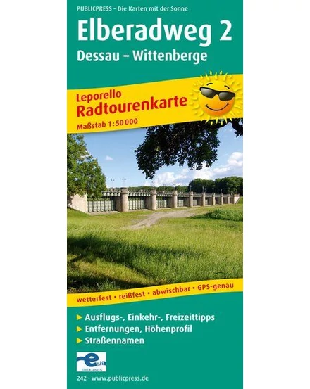 Cartographia-Elba 2. Dessau - Wittenberge  -  Harta pentru ciclism-9783899204483
