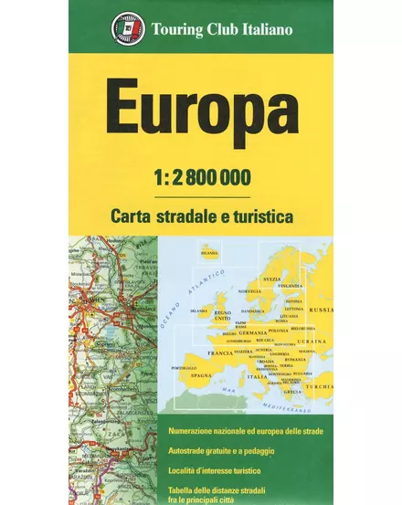 Cartographia-Europa harta rutieră - TCI-9788836576319
