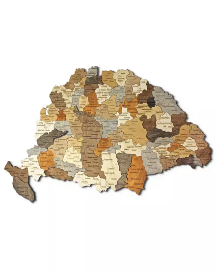 Cartographia - Ungaria - Harta istorica - Harta de perete puzzle 3D din lemn  - 70x42 cm - 5999570430056