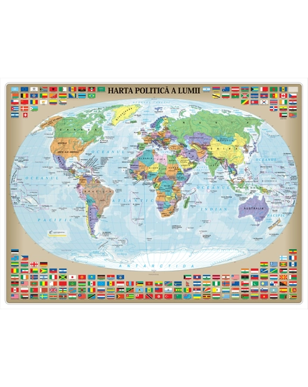 Cartographia-Harta politica a Lumii II, harta de perete - marime si manopera la alegere - 9789633538869