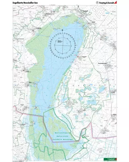 Cartographia-Lacul Fertő harta navigatiei - Hartă tip coală- Freytag-9783707917925