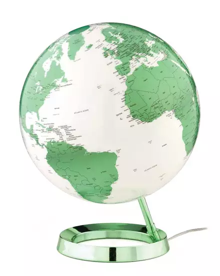 Cartographia-Glob LIGHT&amp;COLOUR HOT GREEN, diametru 30 cm, cartografia in engleză - 8007239977952