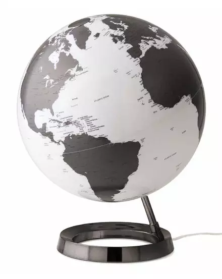 Cartographia-Glob LIGHT&amp;COLOUR METAL CHARCOAL, diametru 30 cm, cartografia in engleză - 8007239975552