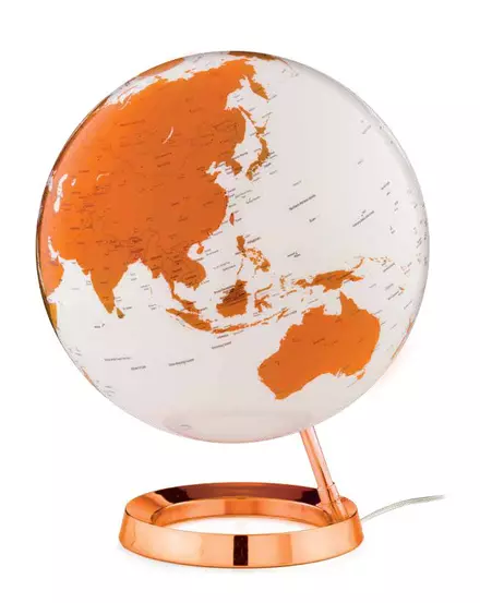 Cartographia-Glob LIGHT&amp;COLOUR HOT TANGERINE, diametru 30 cm, cartografia in engleză - 8007239981973