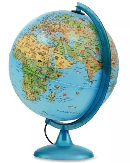 Cartographia-Glob geografic pamantesc iluminat Safari 25 cm, cartografia in engleză-8007239985094