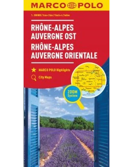Cartographia-Franța harta partiala - Auvergne de Est - Ron-Alpi- Marco Polo-9783829738002