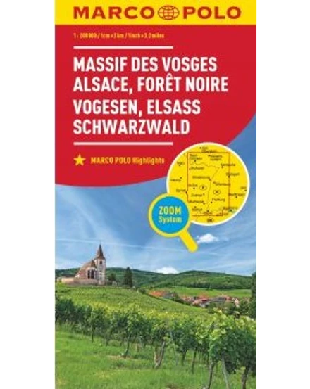 Cartographia-Franța harta regiunii - Vosgi, Alsacia, Pădurea Neagră harta-Marco Polo-9783829738927
