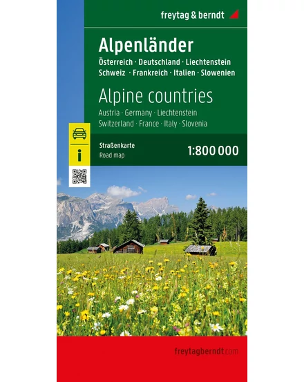 Cartographia-Țările alpine harta (Freytag)-9783707922509