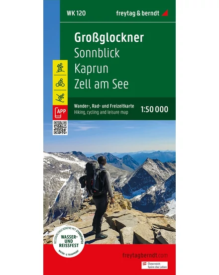 Cartographia-WK120 Grossglockner - Kaprun - Zell am See turistatérkép harta turistică (Freytag)-9783707920635