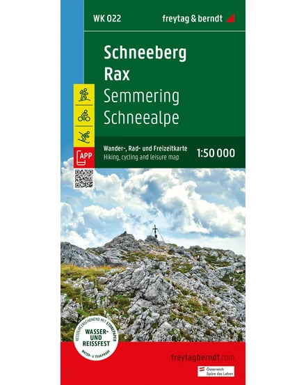 Cartographia-WK022 Semmering, Rax, Schneeberg, Schneealpe harta turistică (Freytag)-9783707920659