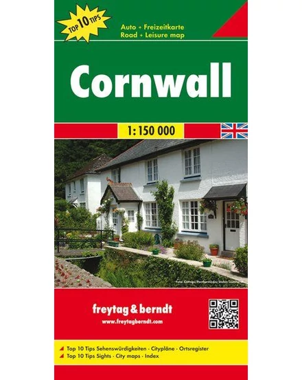 Cartographia-Cornwall (Sud - Vestul Angliei) harta de agrement și rutiera (Freytag)-9783707909579