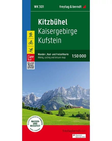 Cartographia-WK301 Kufstein, Kaisergebirge, Kitzbühel harta turistică (Freytag)-9783707922073